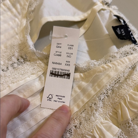 J. Crew Lace-trim pintuck dress Size XXS - Picture 5 of 11